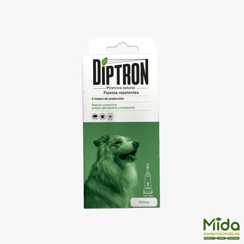 Quimunsa DIPTRON Pipetas Repelentes Piretrina para perros 2udsx2ml