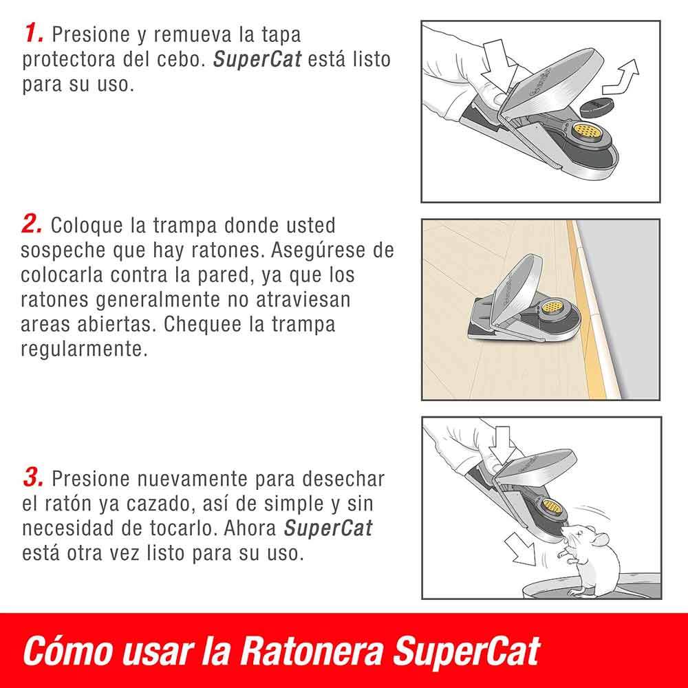 Supercat Trampa para Ratones Pro x2 modo de uso