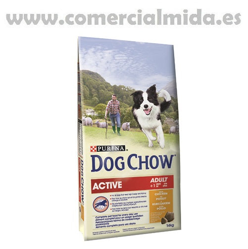 Pienso PURINA DOG CHOW ACTIVE CHICKEN 14Kg para perros adultos con alta actividad