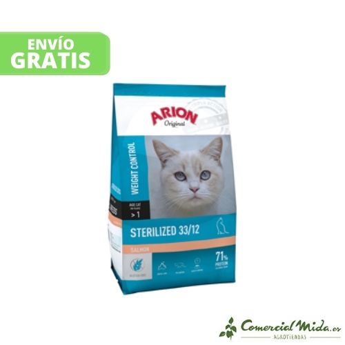 Pienso para gatos Original Sterilized 33/12 Salmón 7,5 Kg de Arion