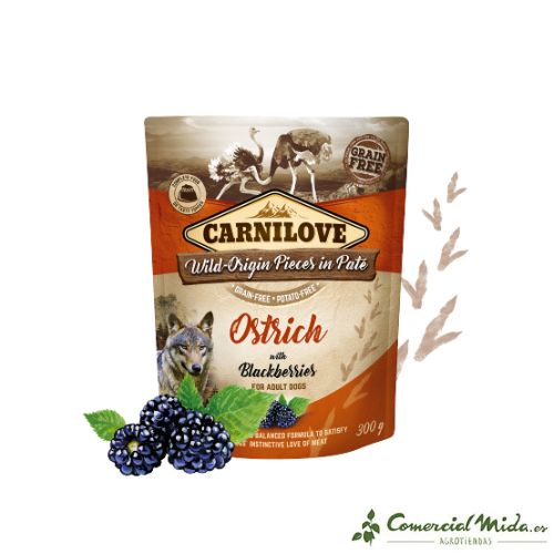 Carnilove Snack Crunchy Avestruz con Moras