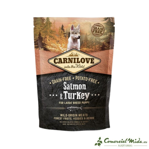 CARNILOVE CANINE PUPPY LARGE SALMON PAVO 1,5kg