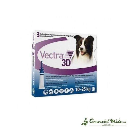 3 Pipetas Vectra 3D para perros medianos de Ceva