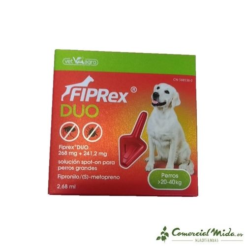 Fiprex Duo L pipeta antiparasitaria para perros grandes (20-40Kg)