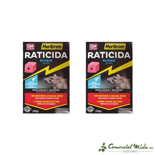 MURIBROM BLOQUES contra ratas y ratones pack 2 unidades