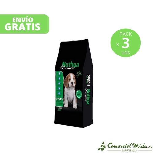 Pienso para cachorros Nuthya Premium Puppy 3 Sacos de 3 Kg