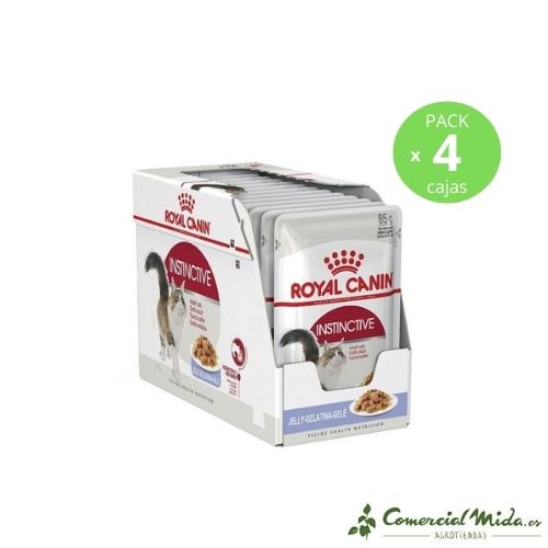 4 cajas de gelatina Royal Canin Instinctive (12x85gr/Unidad)