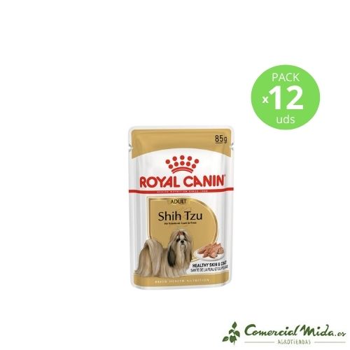 Caja Royal Canin Shih Tzu comida húmeda para perros adultos (12x85gr)