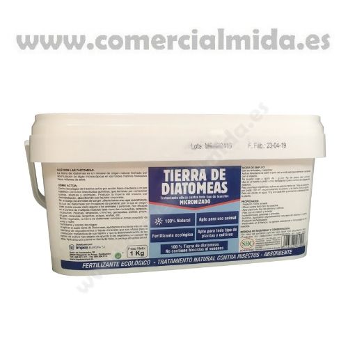 TIERRA DE DIATOMEAS Cubo Rectangular 1 kg
